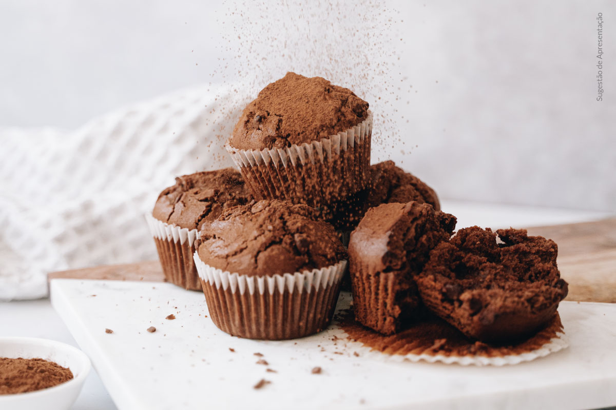 Muffin de Chocolate e Curgete